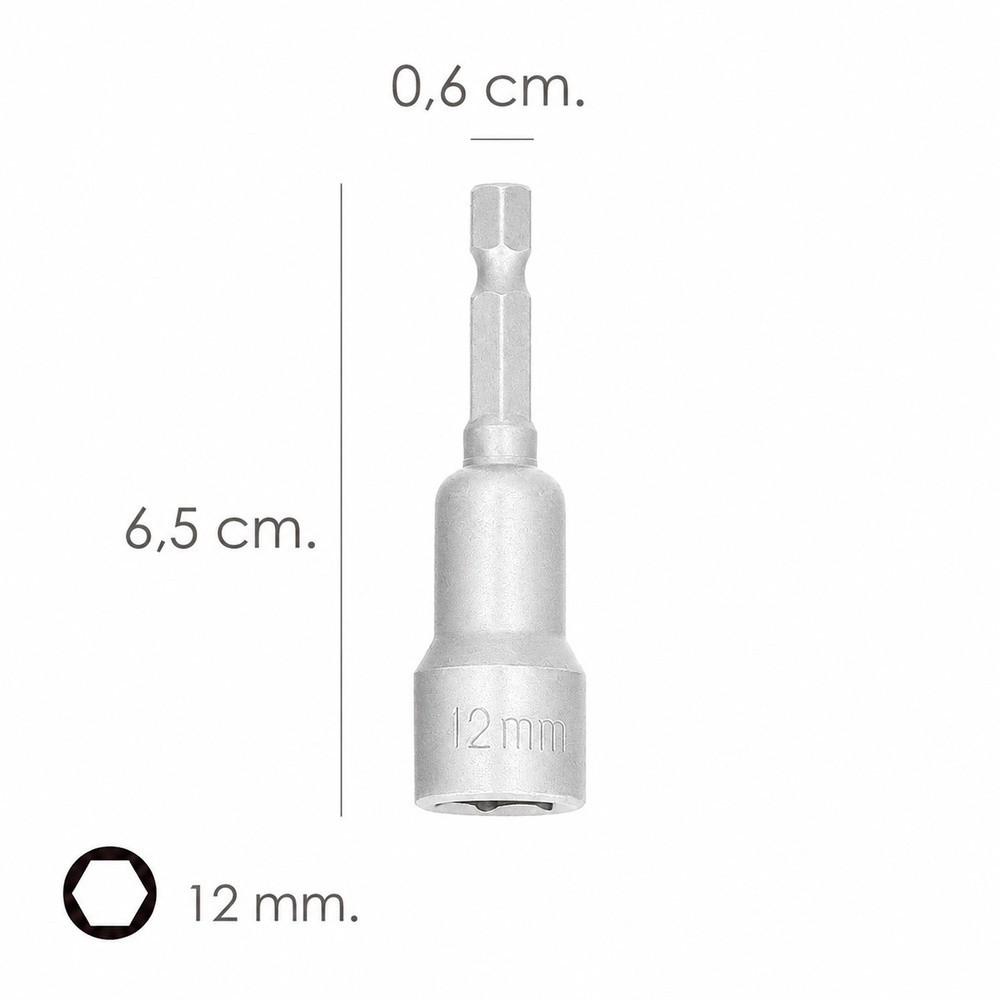 Llave Vaso Magnetica 12 mm, (2 Piezas) al por Mayor | Almacén de Ferretería