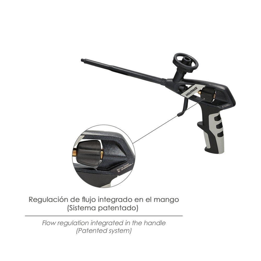 Pistola Para Espuma Poliuretano Recubriemiento Integro PTFE  (Interior y Exterior) Pistola Calafatear, Rellenar, Sellar al por M
