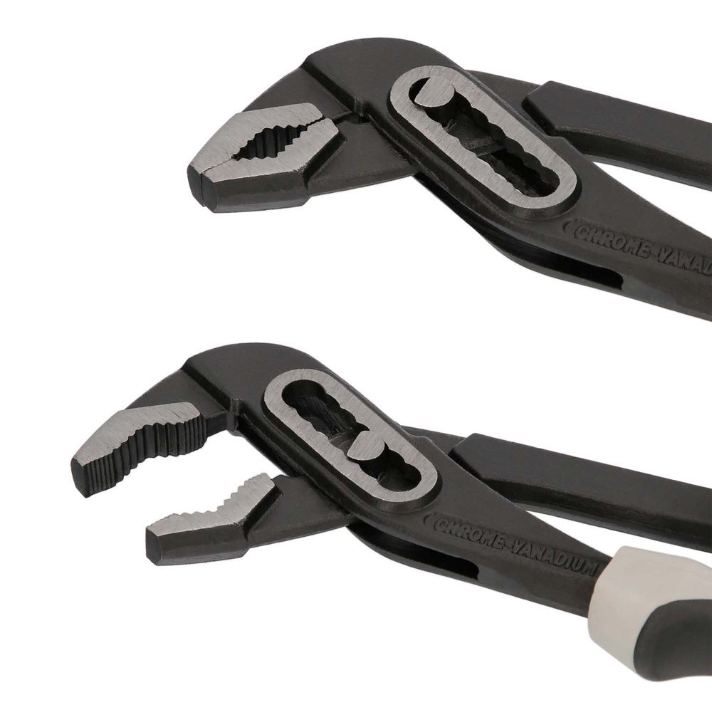 Tenazas Apertura Múltiple Negra Plus 250 mm, mangos Engomados DIN 8976, Pico De Loro, Alicates Extensibles, Tenazas Fontanero al