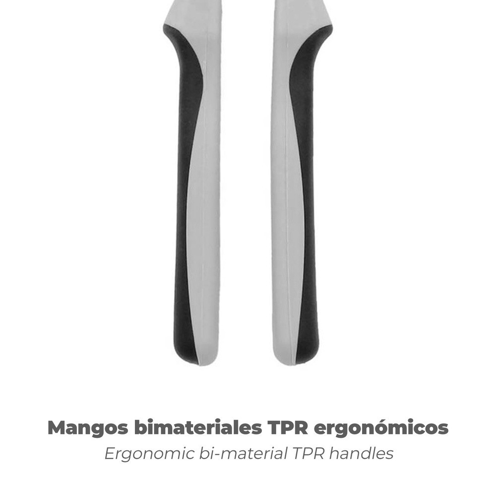 Tenazas Apertura Múltiple Negra Plus 250 mm, mangos Engomados DIN 8976, Pico De Loro, Alicates Extensibles, Tenazas Fontanero al