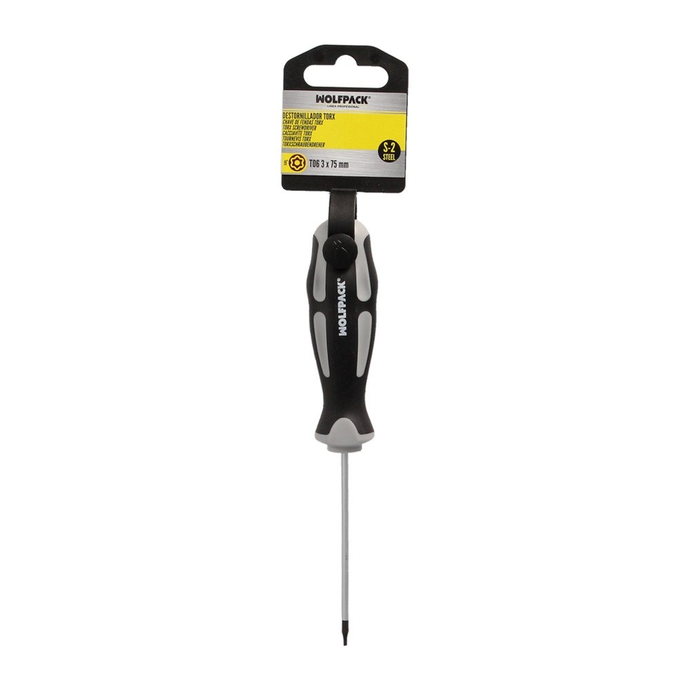 Destornillador Torx Acero S2 Mango TPR Bimaterial, Medida T06 x Ø 3,0 x 75 mm, al por Mayor | Almacén de Ferretería