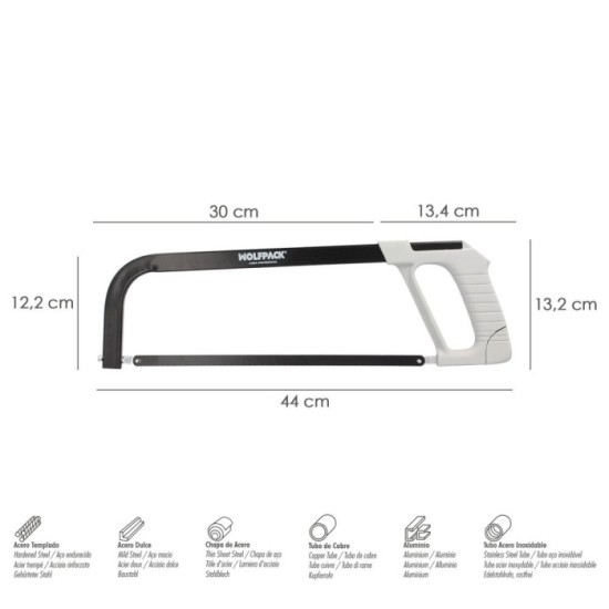 Arco Sierra Acero Con Empuñadura de Aluminio Angulo Corte Ajustable, Corta Acero, Aluminio, Madera, Plastico, Cobre al por Mayor