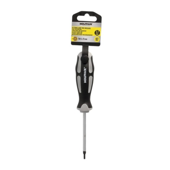 Destornillador Torx Inviolable Acero S2 Mango TPR Bimaterial, Medida T10 x Ø 5,0 x 75 mm, al por Mayor | Almacén de Ferretería