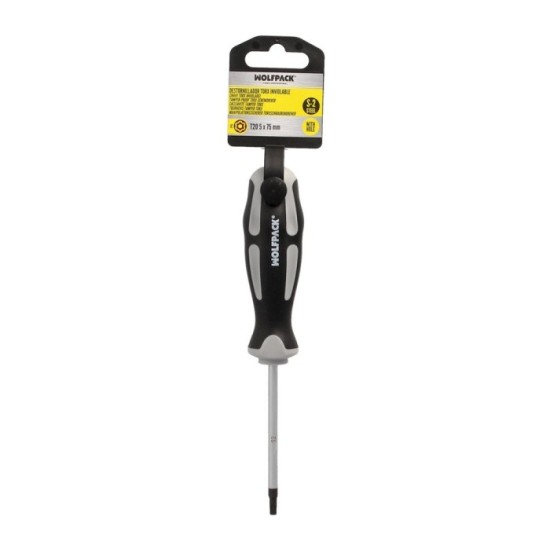 Destornillador Torx Inviolable Acero S2 Mango TPR Bimaterial, Medida T20 x Ø 5,0 x 75 mm, al por Mayor | Almacén de Ferretería