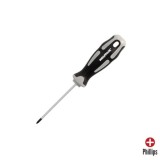 Destornillador Phillips Acero S2 Mango TPR Bimaterial, Medida PH 0 - Ø 3,0 x 75 mm, DIN5262, al por Mayor | Almacén de Ferreterí