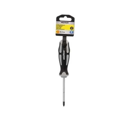 Destornillador Phillips Acero S2 Mango TPR Bimaterial, Medida PH 1 x Ø 5,0 x 75 mm,  DIN5262, al por Mayor | Almacén de Ferreter