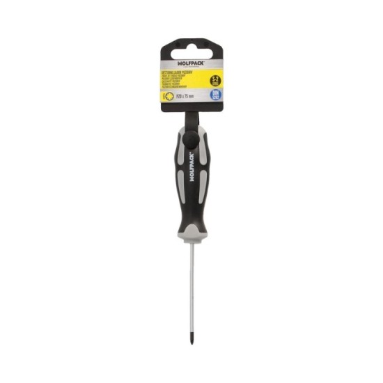 Destornillador Pozidriv Acero S2 Mango TPR Bimaterial, Medida PZ 0 x Ø 3,0 x 75 mm,  DIN5262, al por Mayor | Almacén de Ferreter