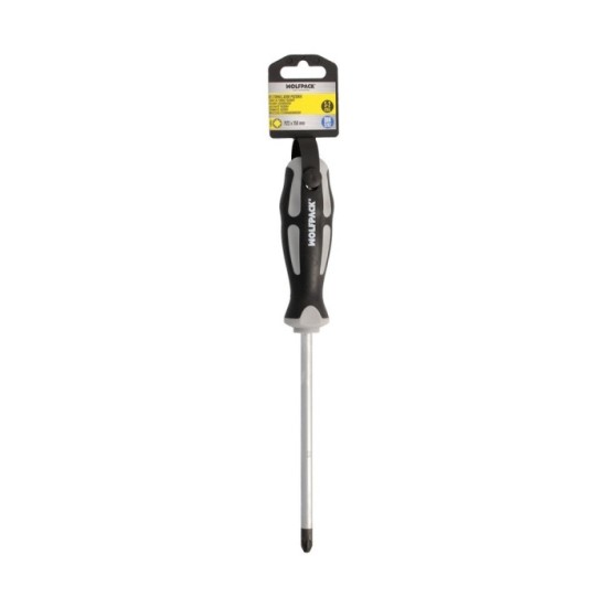 Destornillador Pozidriv Acero S2 Mango TPR Bimaterial, Medida PZ 3 x Ø 8 x 150 mm,  DIN5262, al por Mayor | Almacén de Ferreterí