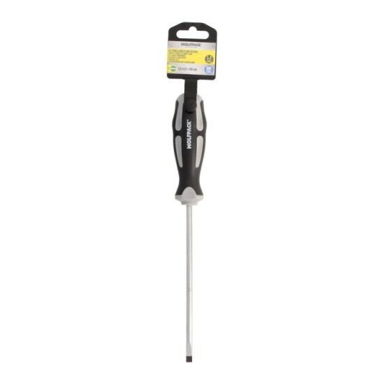 Destornillador Plano Vaciado Acero S2 Mango TPR Bimaterial, Medida 1,2 x Ø 6,0 x 150 mm,  DIN5265 al por Mayor | Almacén de Ferr