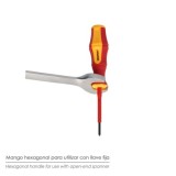 Destornillador Phillips Aislado Certificado VDE 1,000 V, Medida PH 1 - 4,5 x 80 mm, Destornillador Seguridad Electricista al por