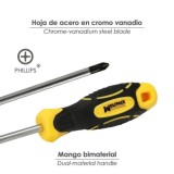 Destornillador Mango Bimaterial Phillips Nº 2 / 100 mm, Destornillador Plano, Cromo Vanadio, al por Mayor | Almacén de Ferreterí