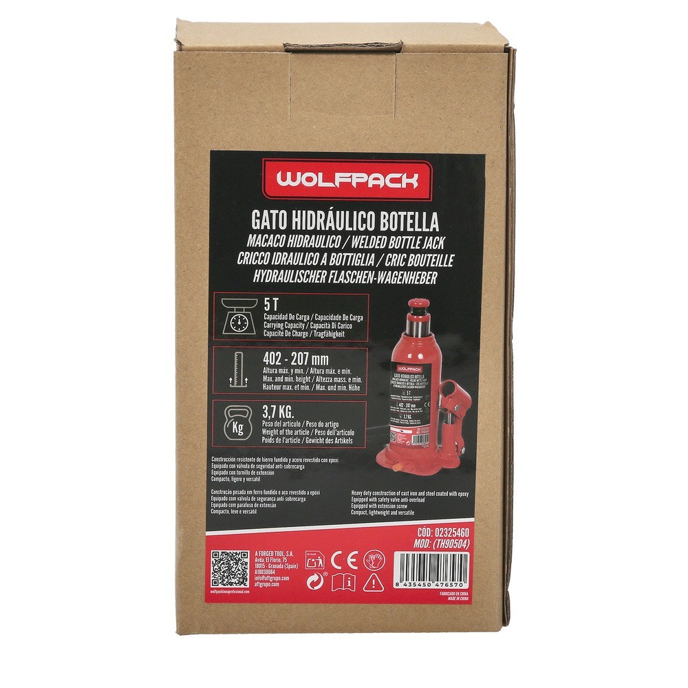 Gato Hidraulico Botella 5000 Kg, al por Mayor | Almacén de Ferretería