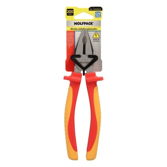Alicates Universales 200 mm, Mangos Aislados Acero Cromo Vanadio Pelacables, Corta Cables, Pelador Cables al por Mayor | Almacén
