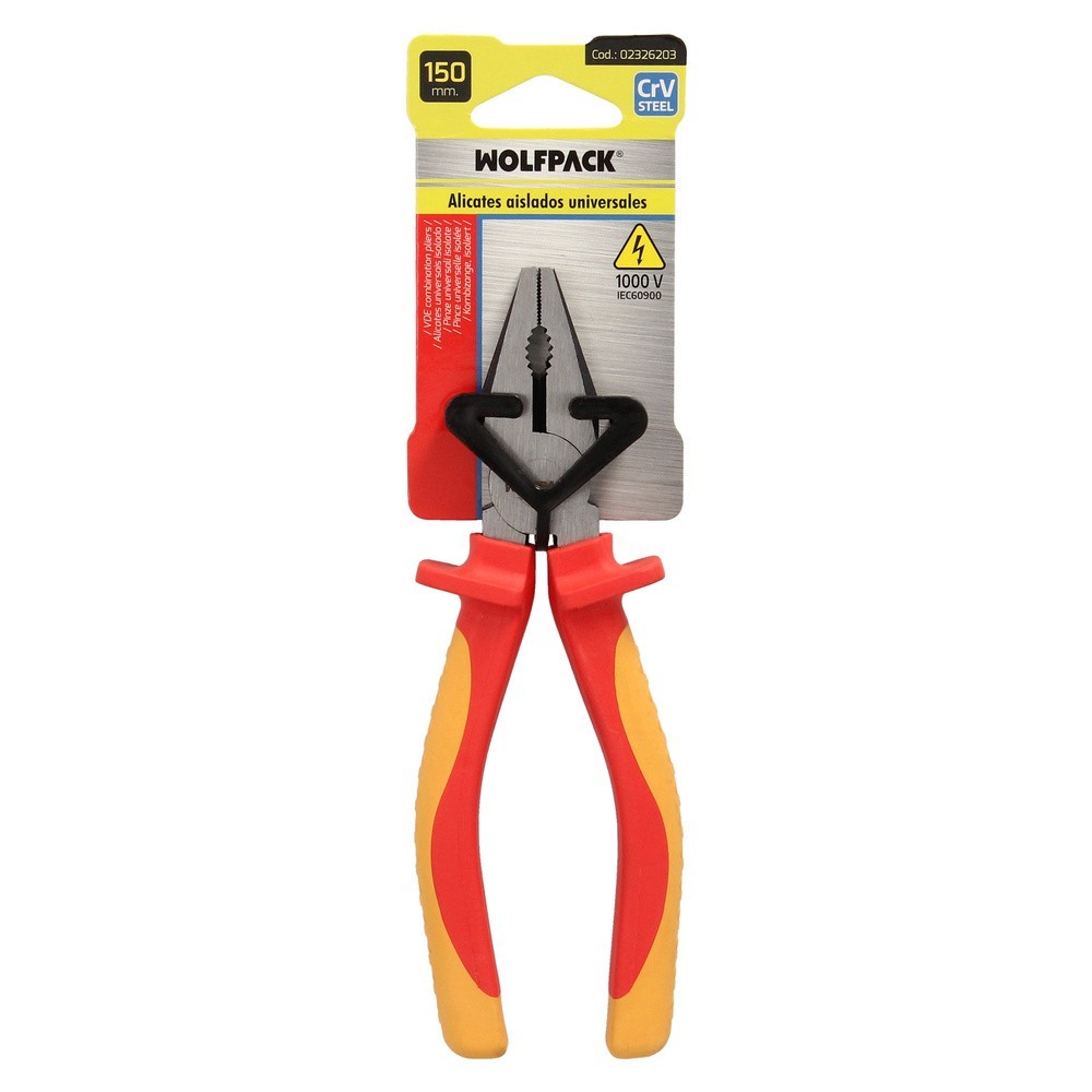 Alicates Universales 150 mm, Mangos Aislados Acero Cromo Vanadio Pelacables, Corta Cables, Pelador Cables al por Mayor | Almacén