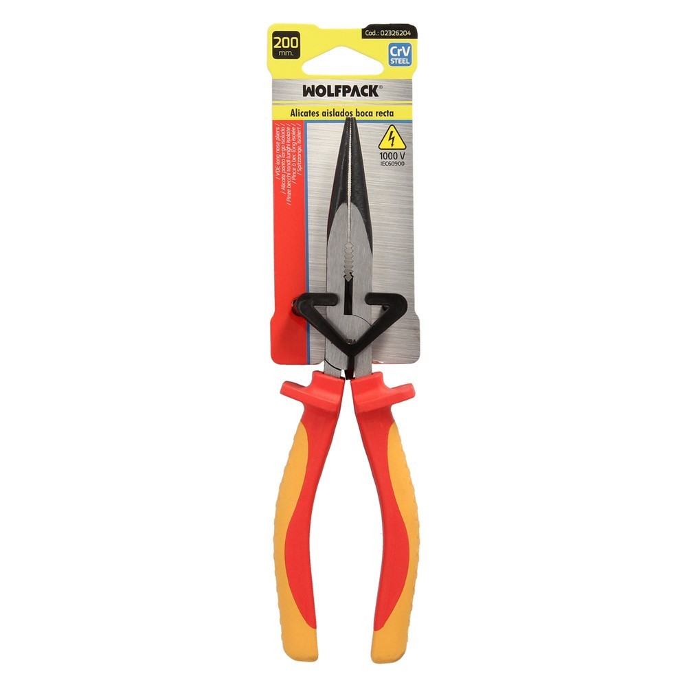 Alicates Boca Recta 200 mm, Mangos Aislados Acero Cromo Vanadio Pelacables, Corta Cables, Pelador Cables al por Mayor | Almacén 