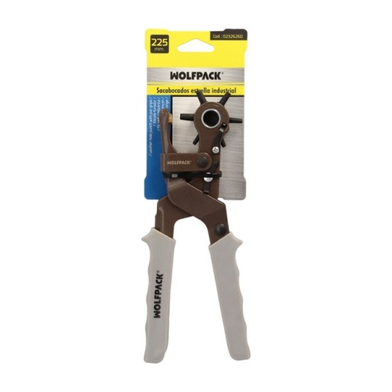 Sacabocados Estrella Industrial 225 mm, Agujeros de Ø 2,0 a 4,5 mm, Alicates Agujeros, Perforador Cuero, Alicates Cinturones, al