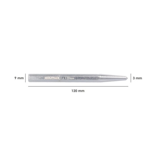 Granete Wolfpack 3 x 9 x 120 mm, Punzon metalico, Perforadores metalicos, Marcadores Metalicos, al por Mayor | Almacén de Ferret