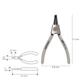 Alicates Arandelas Exteriores Curvo 175 mm, Acero Din 5254, Anillos De Presion, Anillos De Retención, Arandelas Circlips al por 