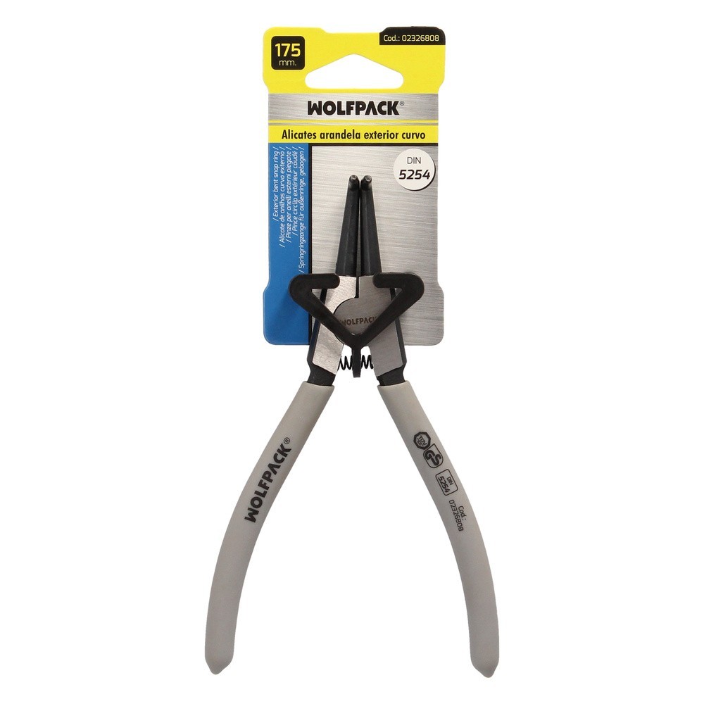 Alicates Arandelas Exteriores Curvo 175 mm, Acero Din 5254, Anillos De Presion, Anillos De Retención, Arandelas Circlips al por 