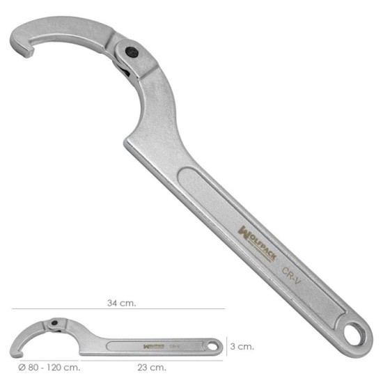 Llave De Gancho Articulada Para Tuberias Ø 80 a 120 mm, al por Mayor | Almacén de Ferretería