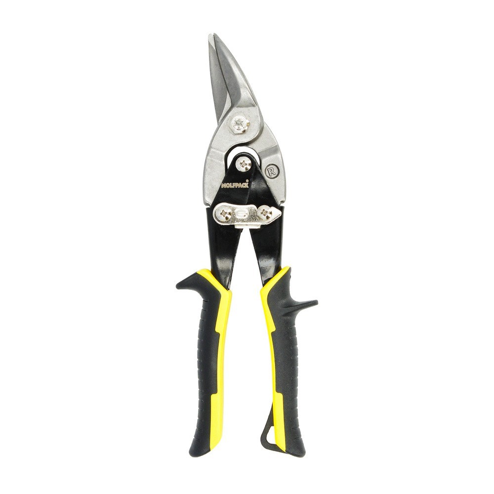 Tijeras Chapa Corte Izquierda 250 mm, Hoja Acero Al Carbono, Mangos Engomados, Con Dientes Serrados, Cortachapa, Tijera Aviacion