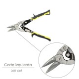 Tijeras Chapa Corte Izquierda 250 mm, Hoja Acero Al Carbono, Mangos Engomados, Con Dientes Serrados, Cortachapa, Tijera Aviacion