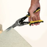 Tijeras Chapa Corte Izquierda 250 mm, Hoja Acero Al Carbono, Mangos Engomados, Con Dientes Serrados, Cortachapa, Tijera Aviacion