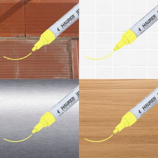 Rotulador Marcador Obra Profesional Pintura Permanente Amarillo al por Mayor | Almacén de Ferretería