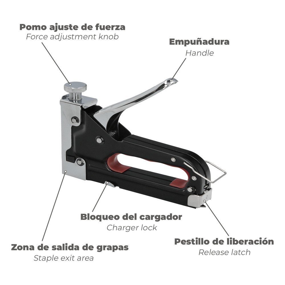 Grapadora Metal Regulable Nº3 4/14mm, al por Mayor | Almacén de Ferretería