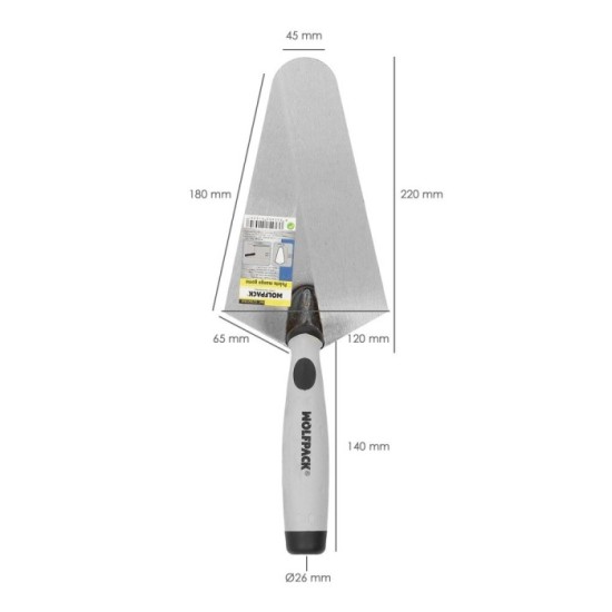 Paleta Wolfpack Plus Mango de Goma 348  220 mm, al por Mayor | Almacén de Ferretería