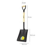 Pala Mango Madera Cuadrada Mango Anilla 509/3 al por Mayor | Almacén de Ferretería