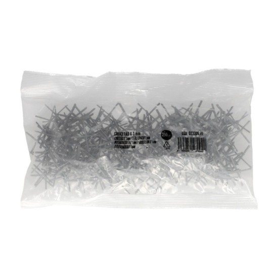 Crucetas Cruz / Separadores Para Suelos Ceramicos 1 mm, (Bolsa 250 Piezas) al por Mayor | Almacén de Ferretería