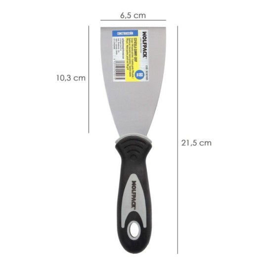 Espatula Mango Gummy Grip Hoja 60 mm, Aplicar Yeso, Pintora, Masillas, Pladur, etc, al por Mayor | Almacén de Ferretería