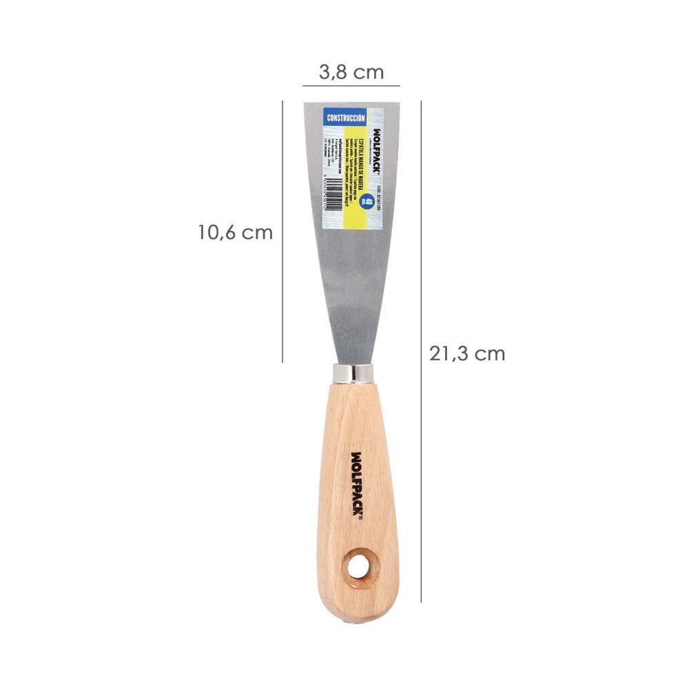 Espatula Mango Madera Hoja Acero 40 mm, Aplicar Yeso, Pintora, Masillas, Pladur, etc, al por Mayor | Almacén de Ferretería