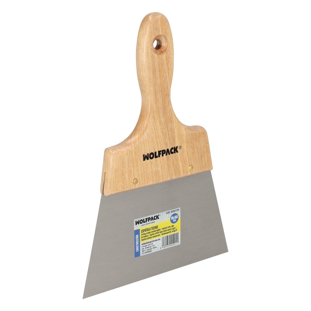 Espatula Techos Mango Madera Hoja Acero 90 x 160 mm, Aplicar Yeso, Pintora, Masillas, Pladur, etc, al por Mayor | Almacén de Fer
