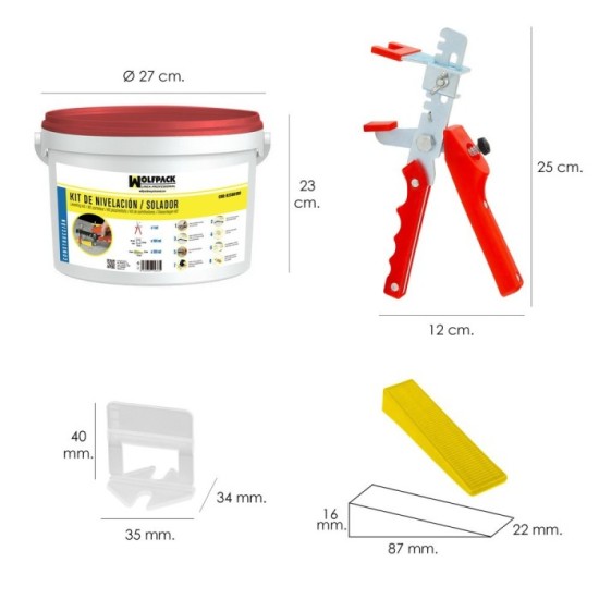Kit Nivelador Solador (Pistola, calzos y cuñas) al por Mayor | Almacén de Ferretería