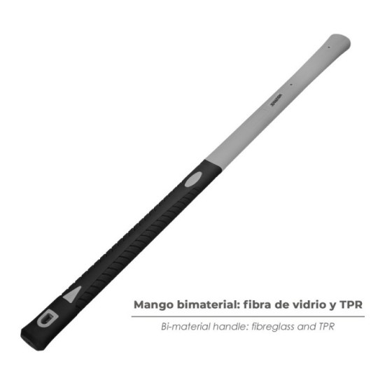Mango De Fibra Vidrio Para Mazas Con Agujero 53x33 mm, 90 cm, Longitud, Oval Conico al por Mayor | Almacén de Ferretería