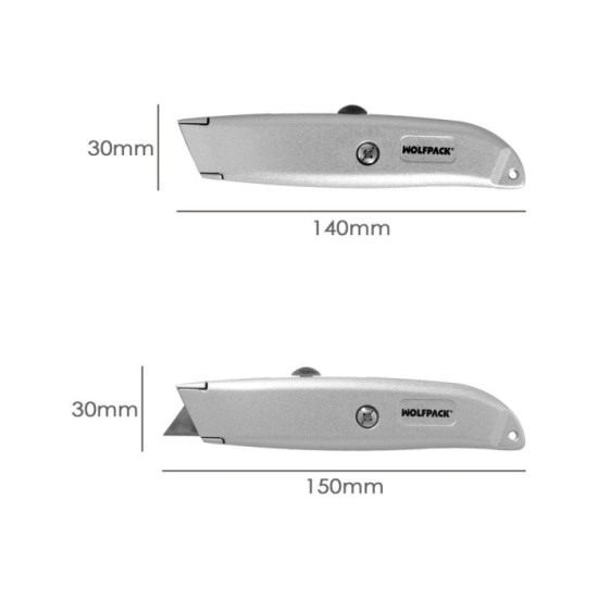 Cutter Hoja Trapezoidal Retráctil Acero Sk5 al por Mayor | Almacén de Ferretería