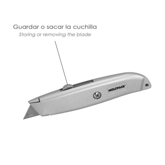 Cutter Hoja Trapezoidal Retráctil Acero Sk5 al por Mayor | Almacén de Ferretería