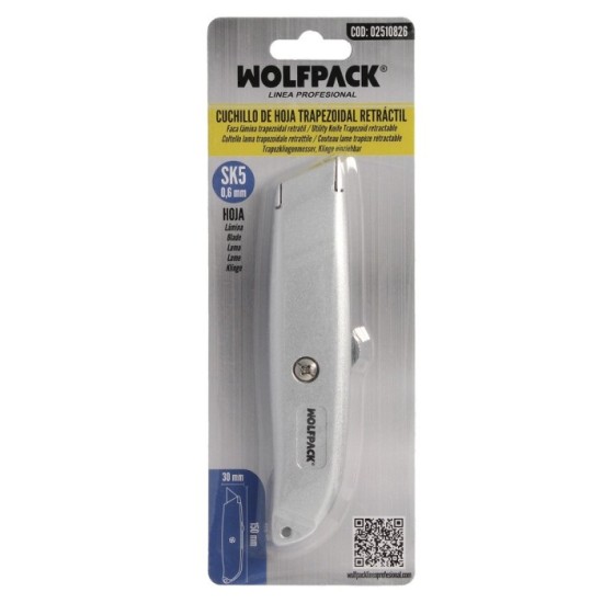 Cutter Hoja Trapezoidal Retráctil Acero Sk5 al por Mayor | Almacén de Ferretería