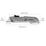 Cutter Autoretractil Con Hoja Acero Sk5 Carcasa De Aluminio Diseño Ergonomico, Cuchillo Seguridad, Cutters Seguridad, al por May