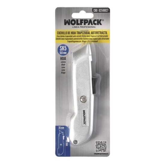 Cutter Autoretractil Con Hoja Acero Sk5 Carcasa De Aluminio Diseño Ergonomico, Cuchillo Seguridad, Cutters Seguridad, al por May