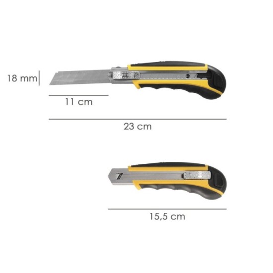 Cutter Profesional 18mm Con 8 Hojas Acero Sk5 al por Mayor | Almacén de Ferretería