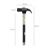 Martillo Uña Mango Fibra Vidrio Mango Fibra Vidrio Con Empuñadura Antideslizante, 600 Gramos 33 cm, al por Mayor | Almacén de Fe