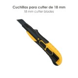 Hoja Cutter 18 mm, (Estuche 10 piezas) Acero SK5 Pavonada al por Mayor | Almacén de Ferretería