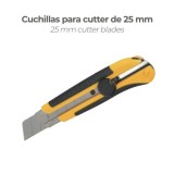Hoja Cutter 25 mm, (Estuche 10 Piezas) Acero Sk5 al por Mayor | Almacén de Ferretería