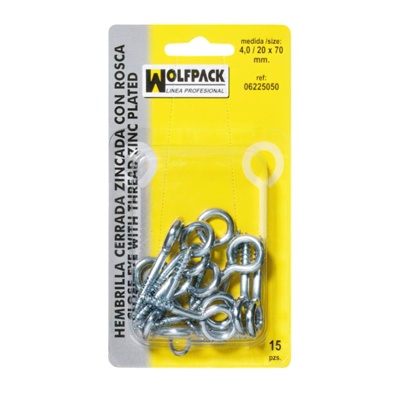 Hembrilla Cerrada 2,4 / 16 x 30 mm, (50 Piezas)