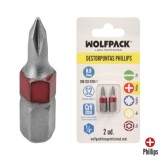 Puntas Largas Destornillador Phillips Nº 0 (2 Piezas), Acero S2 al Cromo Vanadio, Puntas Hexagonales, Destorpuntas, al por Mayor