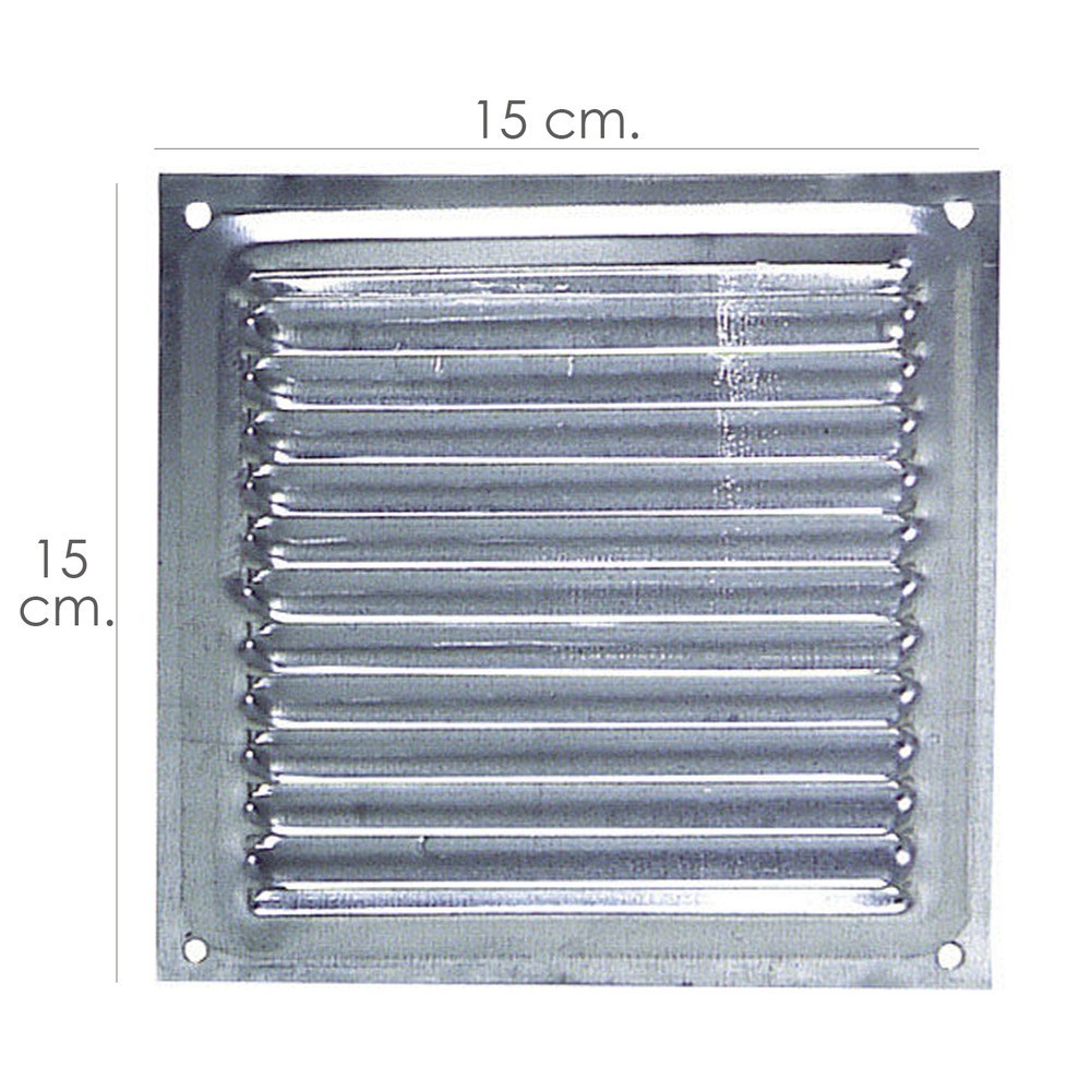 Rejilla Ventilación Atornillar  15x15 cm, Aluminio al por Mayor | Almacén de Ferretería