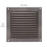 Rejilla Ventilación Atornillar 15x15 cm, Aluminio Color Marrón al por Mayor | Almacén de Ferretería
